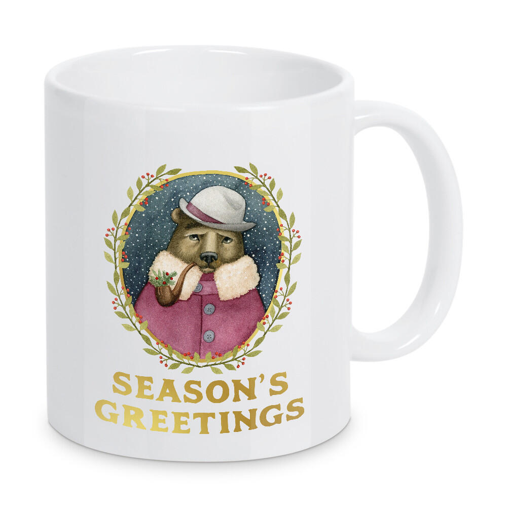Tasse "Season's Greeting's Bear" artboxONE - Weihnachten - Der bär der jahreszeit