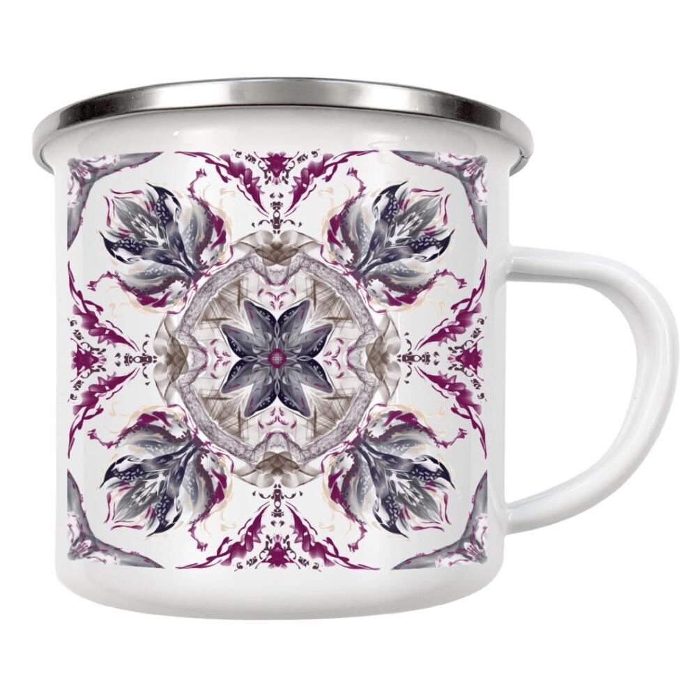 Emaille Tasse "Mandala-Blumen-Traum" artboxONE - Floral,Abstrakt,Geometrie,Fashion