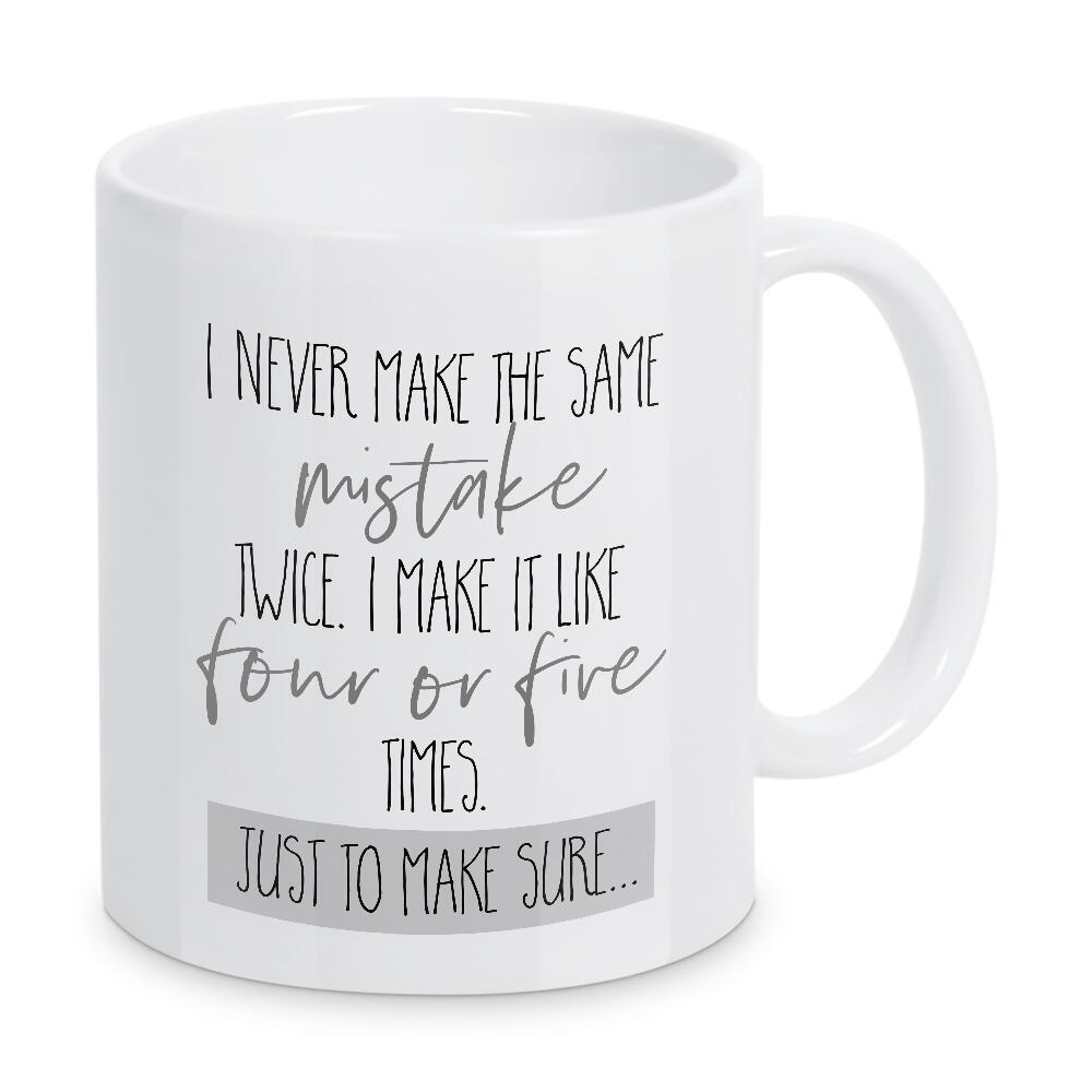 Tasse "Nie den gleichen Fehler zweimal" artboxONE - Typografie,Lustig