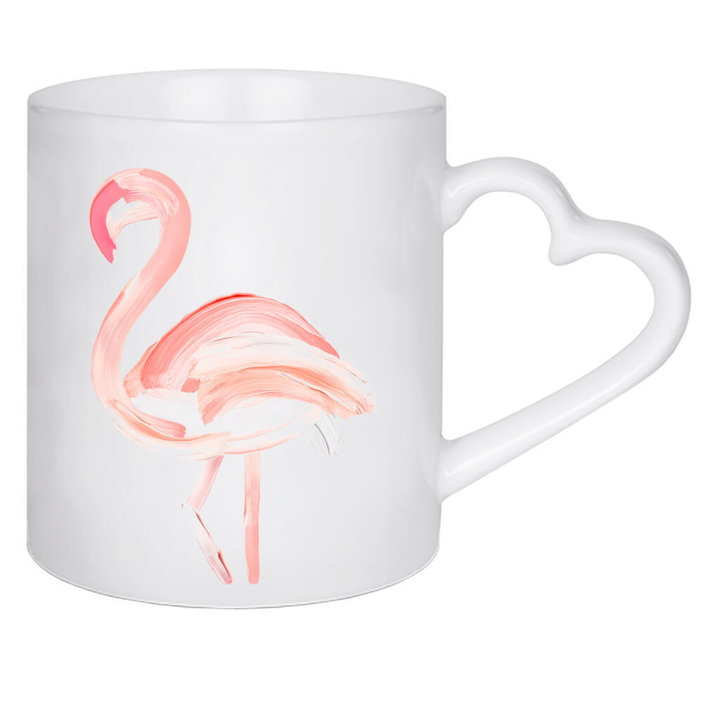 Herztasse "Painted Flamingo" artboxONE - Für Kinder,Tiere,Abstrakt,Liebe
