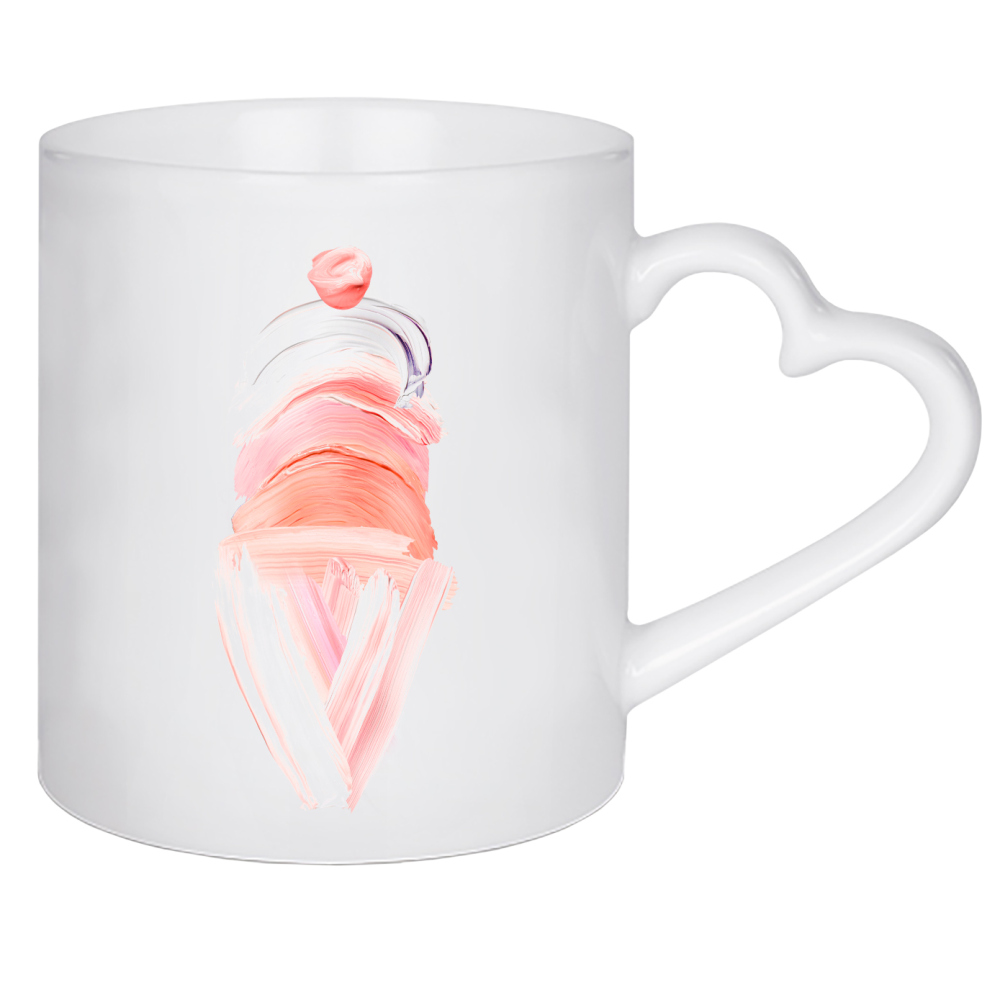 Herztasse "Painted Ice Cream" artboxONE - Für Kinder,Essen & Trinken,Abstrakt,Liebe,Für Mama