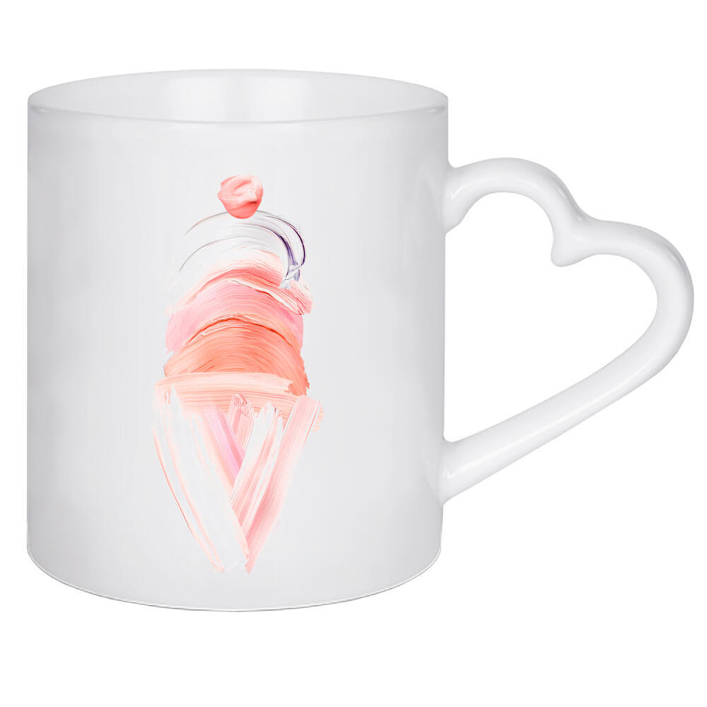 Herztasse "Painted Ice Cream" artboxONE - Für Kinder,Essen & Trinken,Abstrakt,Liebe,Für Mama