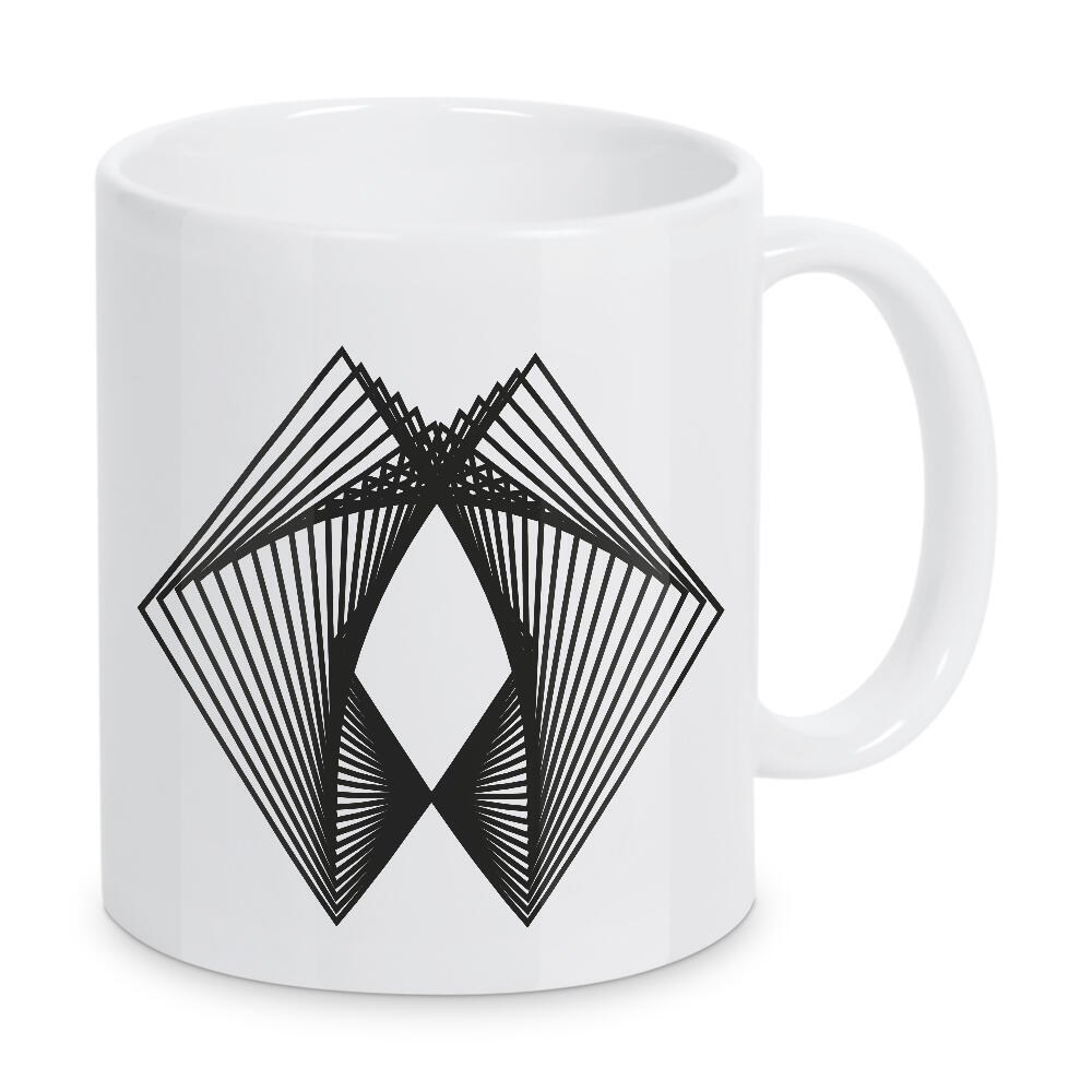 Tasse "Type O" artboxONE - Typografie,Abstrakt,Schwarzweiß,Geometrie,Buchstaben / O