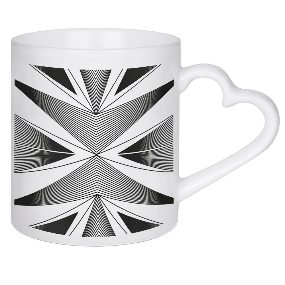 Herztasse "Abstract arrows" artboxONE - Abstrakt,Schwarzweiß,Geometrie