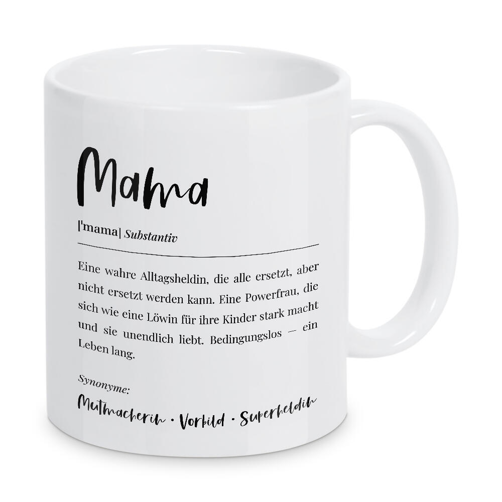 Tasse "Mama Definition Lexikon" artboxONE - Menschen,Schwarzweiß,Für Mama
