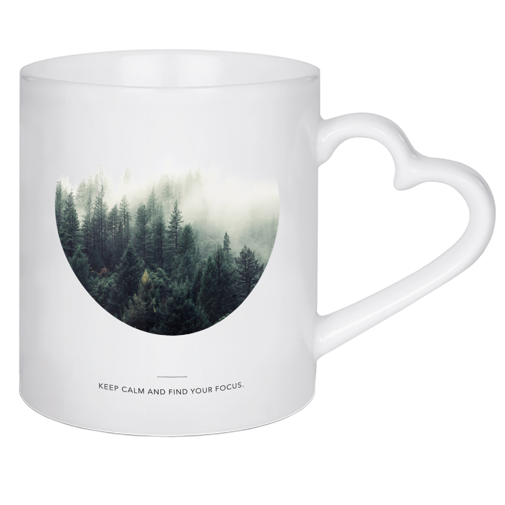 Herztasse "Wald – Keep Calm" artboxONE - Typografie,Natur,Reise,Geometrie