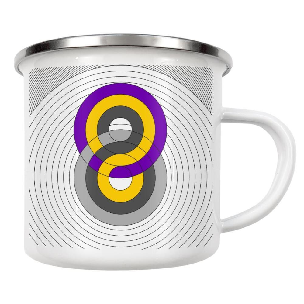 Emaille Tasse "8 Loop" artboxONE - Typografie,Abstrakt,Geometrie