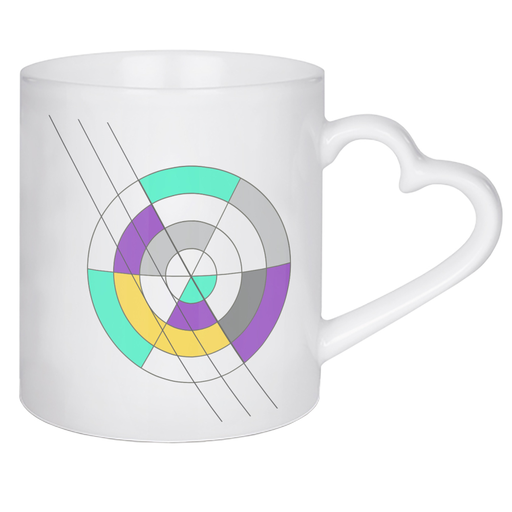 Herztasse "4 Circles" artboxONE - Abstrakt,Geometrie