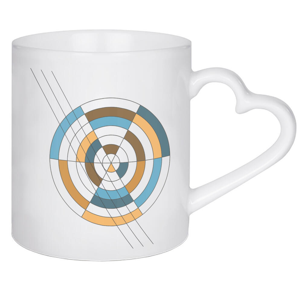 Herztasse "7 Circles" artboxONE - Typografie,Abstrakt,Geometrie,Buchstaben / O
