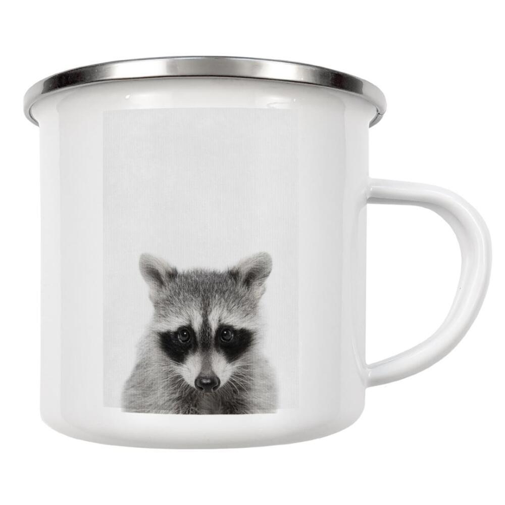 Emaille Tasse "Little Racoon" artboxONE - Natur,Tiere - Tier,Süß,Racoon