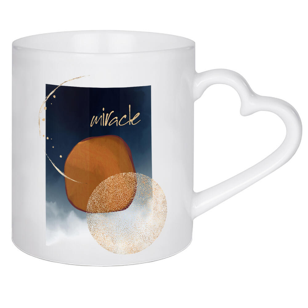 Herztasse "Miracle zen art" artboxONE - Typografie,Abstrakt,Geometrie
