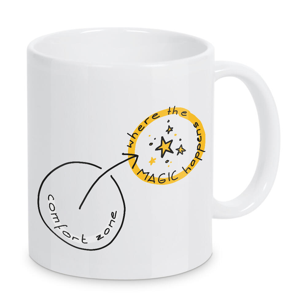 Tasse "Where the magic happens" artboxONE - Typografie,Für Kinder,Menschen