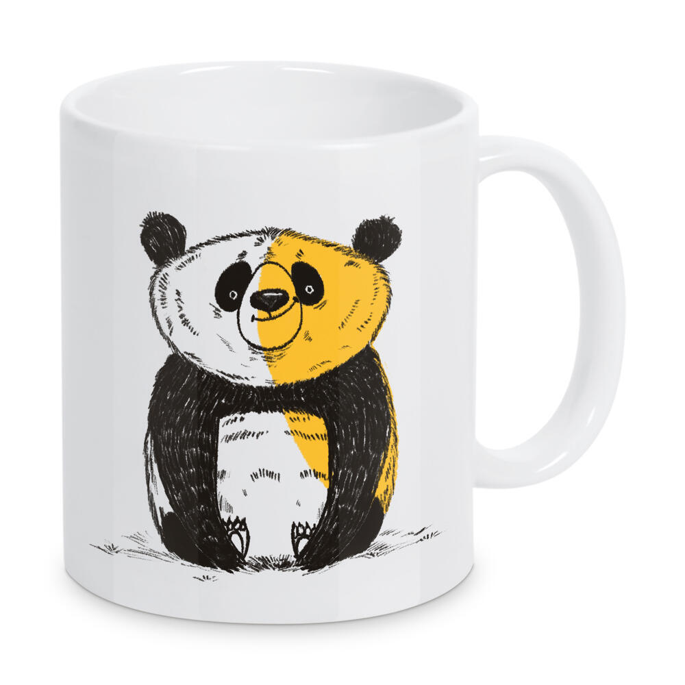 Tasse "Yellow panda" artboxONE - Für Kinder,Tiere - Panda,Animal,Wall decor,Kids room decor,Tier,Kinder,Nursery,Children,Bär,Bear