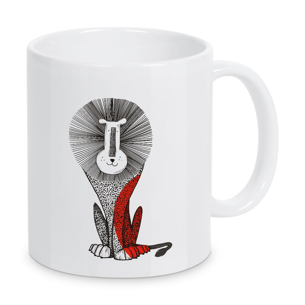 Tasse "Red lion" artboxONE - Tiere - Lion,Red lion,Kids room art,Kids room decor,Wall decor,Tier,Animal,Löwe,King,Kinder,Nursery