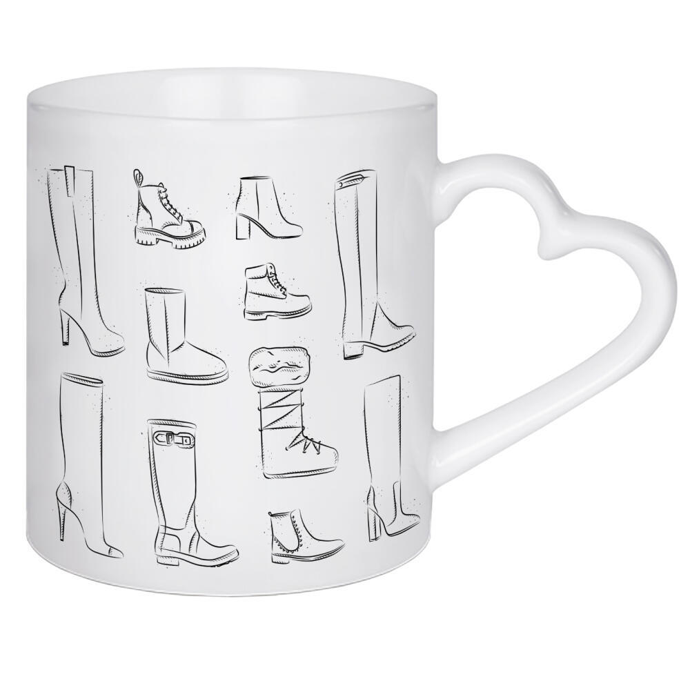 Herztasse "Winter women shoes vintage" artboxONE - Menschen,Fashion,Für Mama,Männer