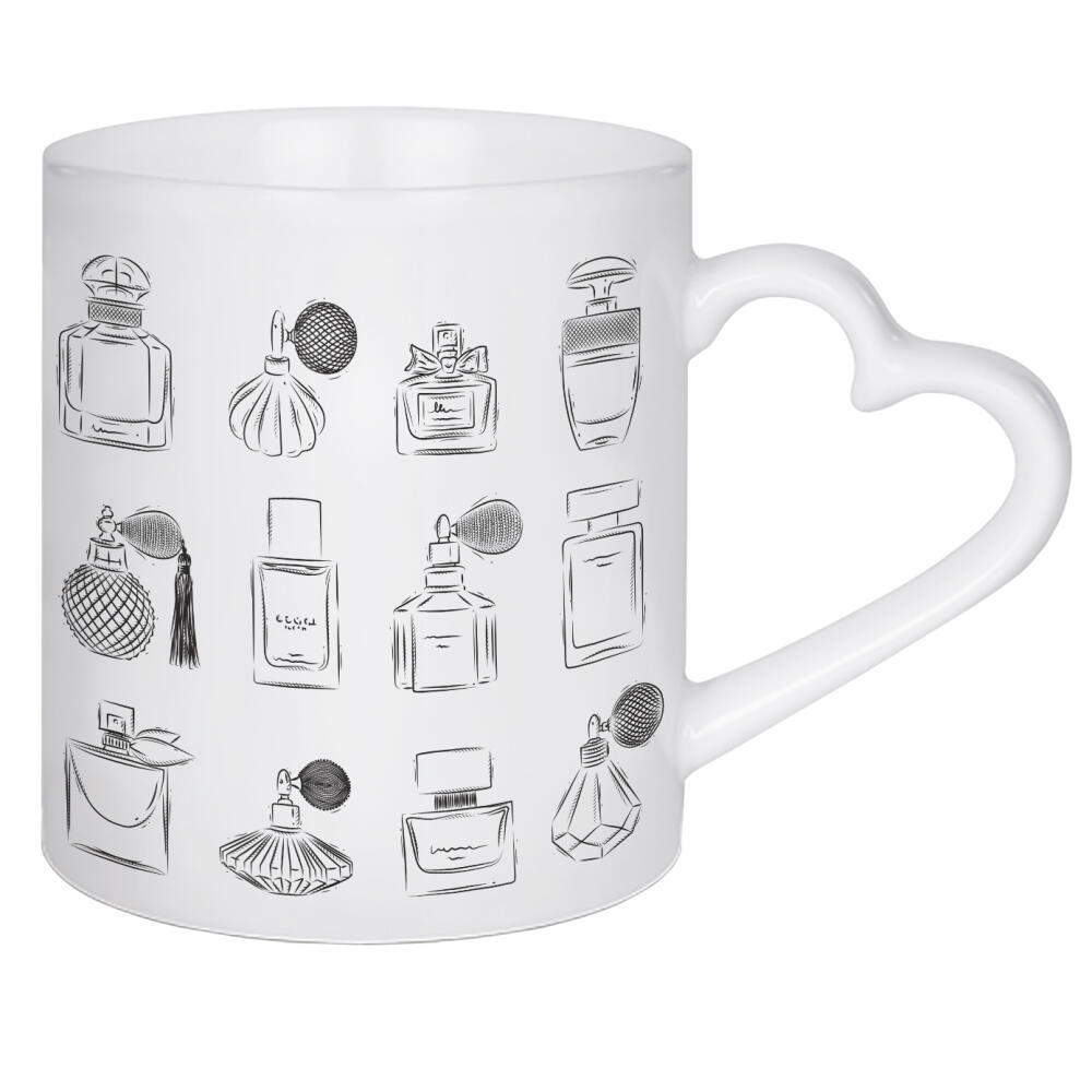 Herztasse "Perfume vintage bottles" artboxONE - Für Kinder,Fashion,Für Mama,Für Papa