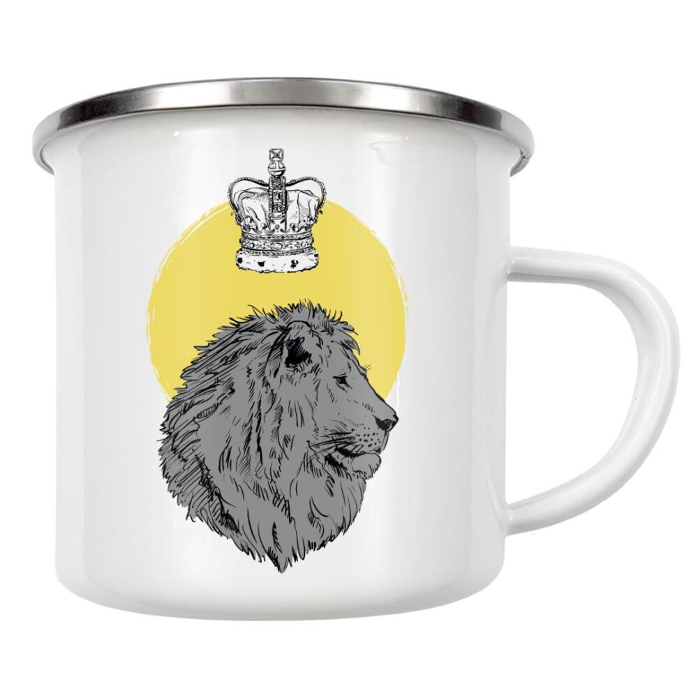 Emaille Tasse "Lion is the King" artboxONE - Natur,Tiere,Reise / Afrika