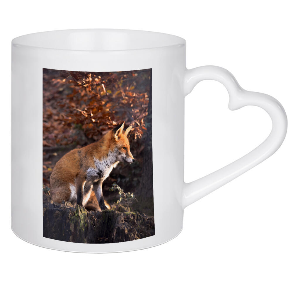 Herztasse "Sitzender Fuchs" artboxONE - Natur,Tiere