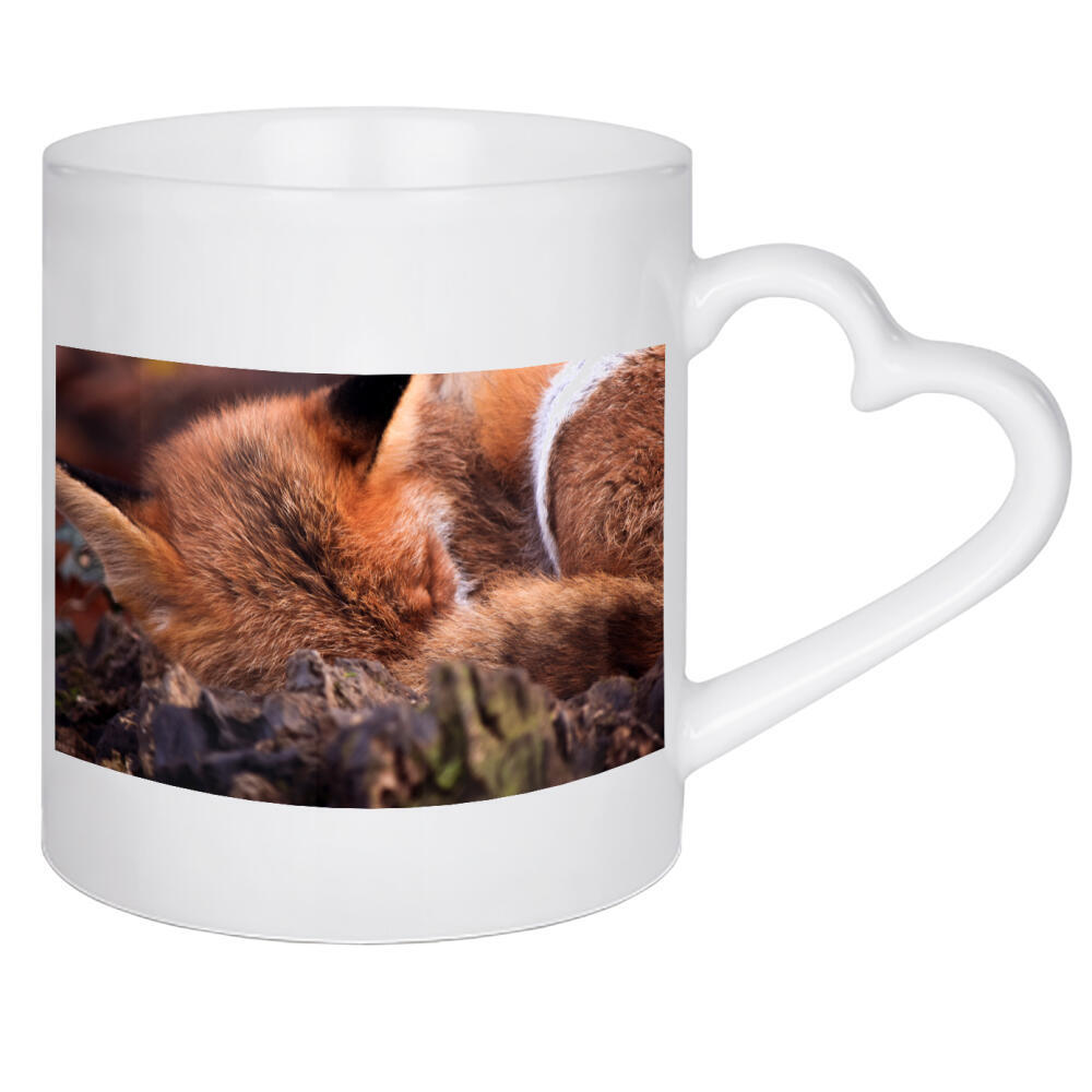 Herztasse "Schlafender Fuchs" artboxONE - Natur,Tiere