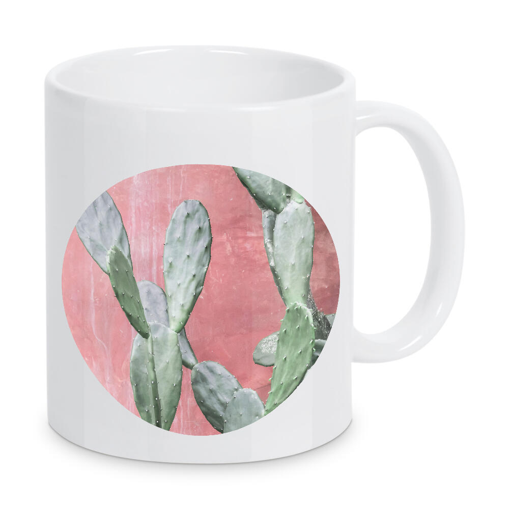 Tasse "Pink Wall Cactus" artboxONE - Natur,Floral - Cactus,Kaktus,Cacteen,Floral,Bunt,Natur,Nature,Green,Grün,Pink,Plant,Pflanze,Botanical,Botanisch
