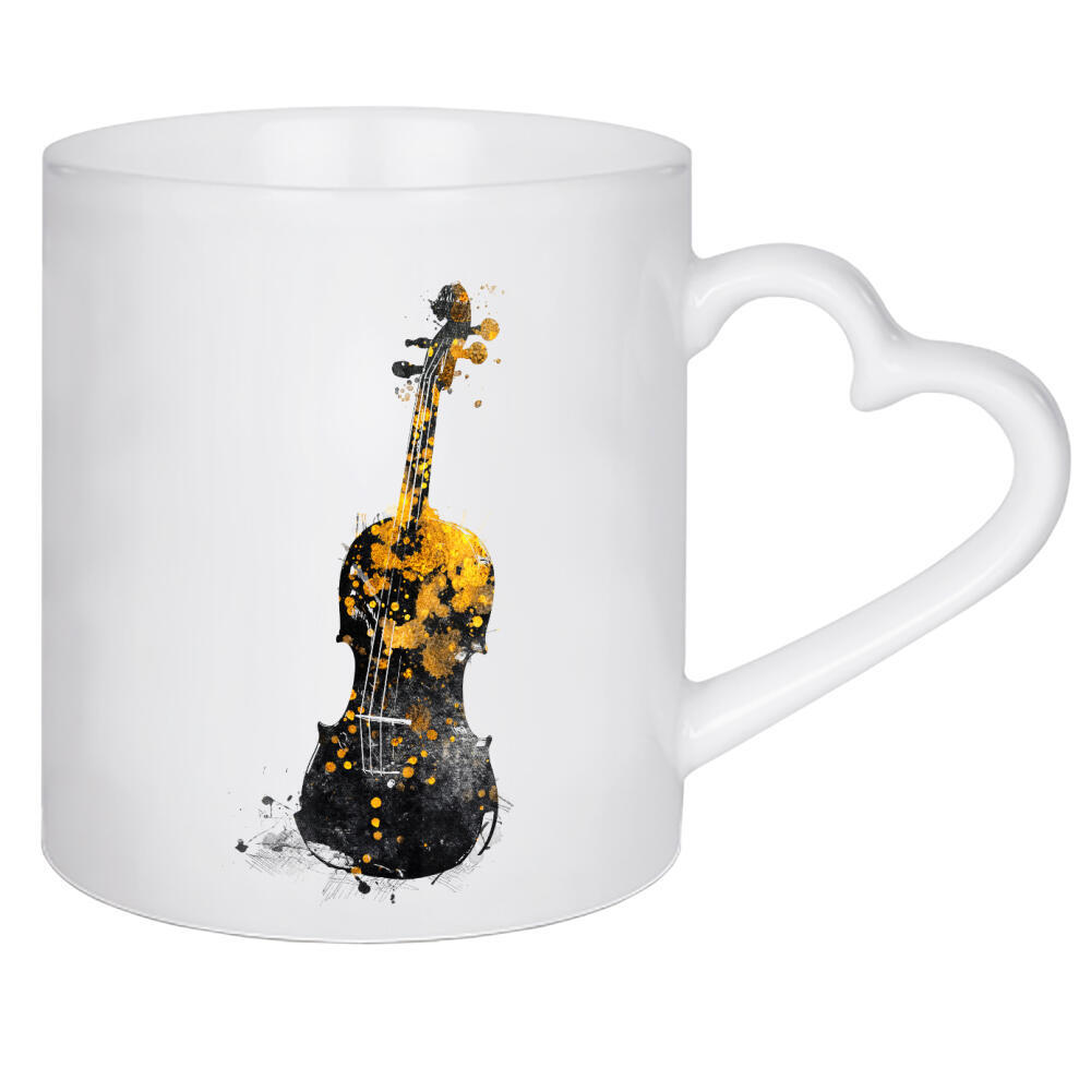Herztasse "Violin music art" artboxONE - Musik - Violin,Music,String instrument,Music instrument,String,Musik,Instrument
