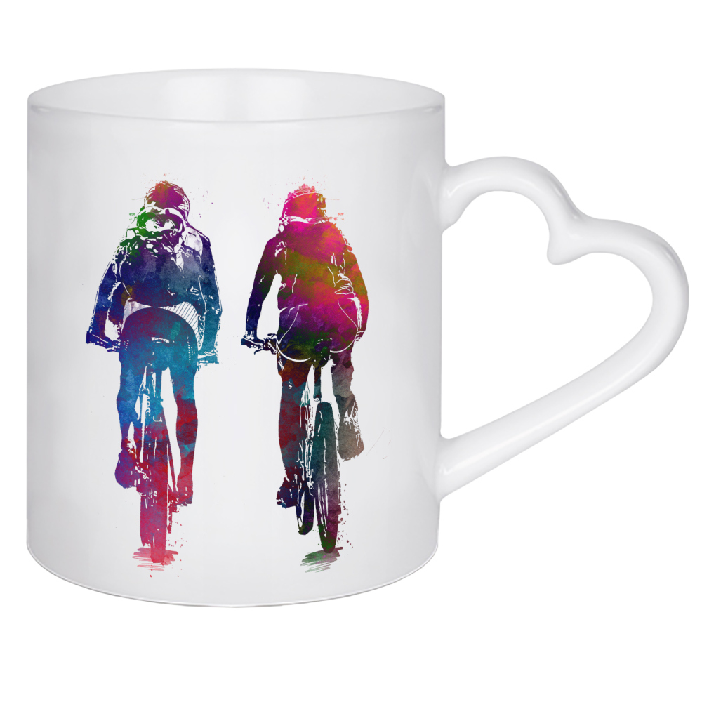 Herztasse "Bikers art" artboxONE - Sport,Sport / Sommerspiele,Sport / Motivation