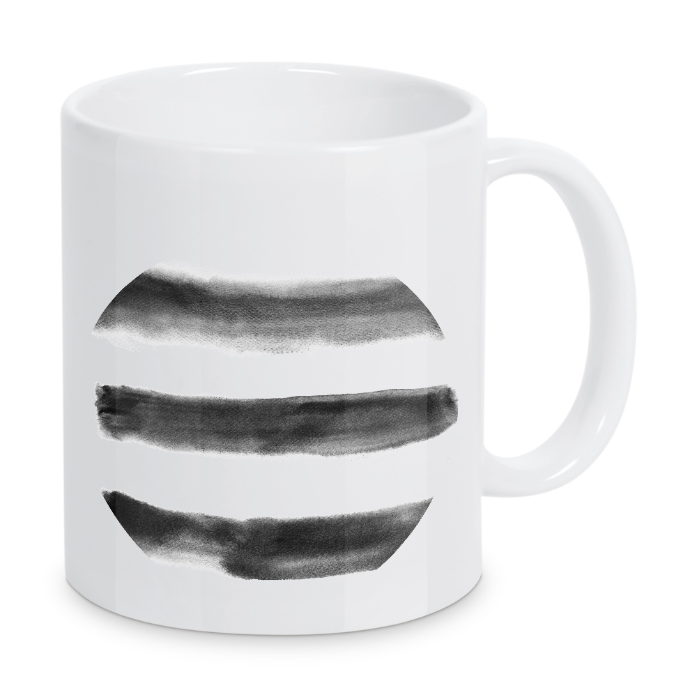 Tasse "Black and White Paint" artboxONE - Abstrakt - Black,White,Paint,Schwarzweiß,Blackandwhite,Abstract,Abstrakt,Linien,Malerei