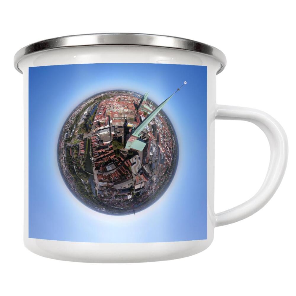 Emaille Tasse "St. Petri-Kirche in Lübeck" artboxONE - Architektur