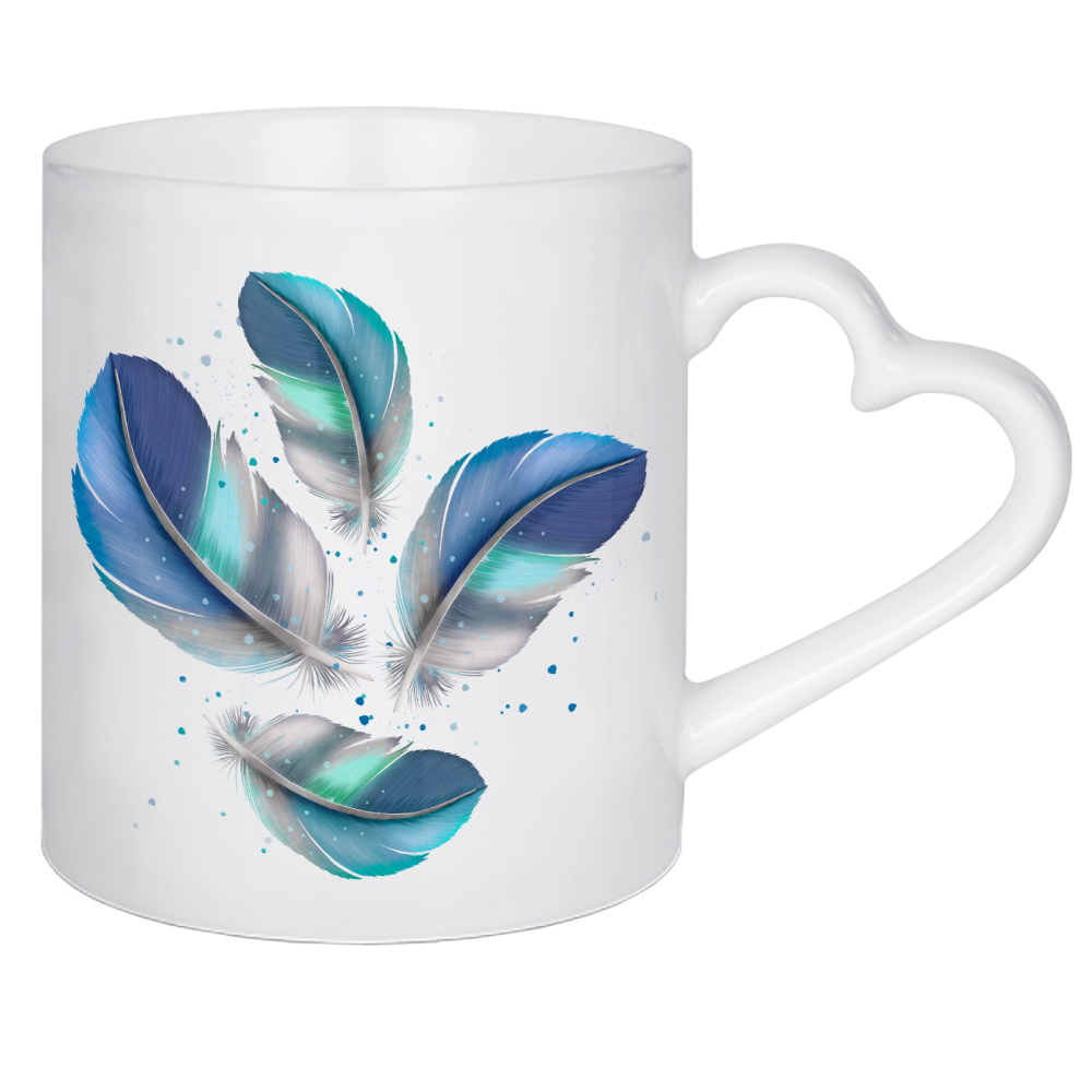 Herztasse "Feder Tanz" artboxONE - Natur,Abstrakt