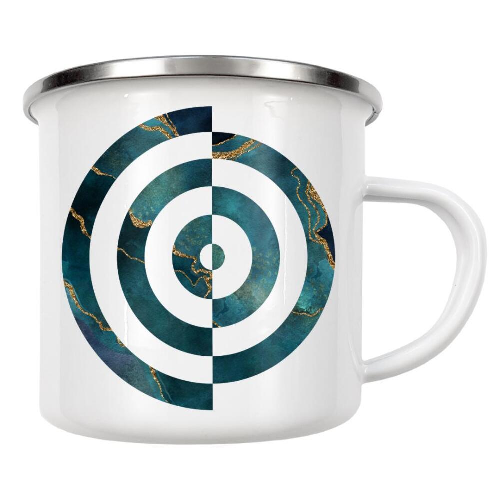 Emaille Tasse "Emerald Gemstone Luxury" artboxONE - Marmor