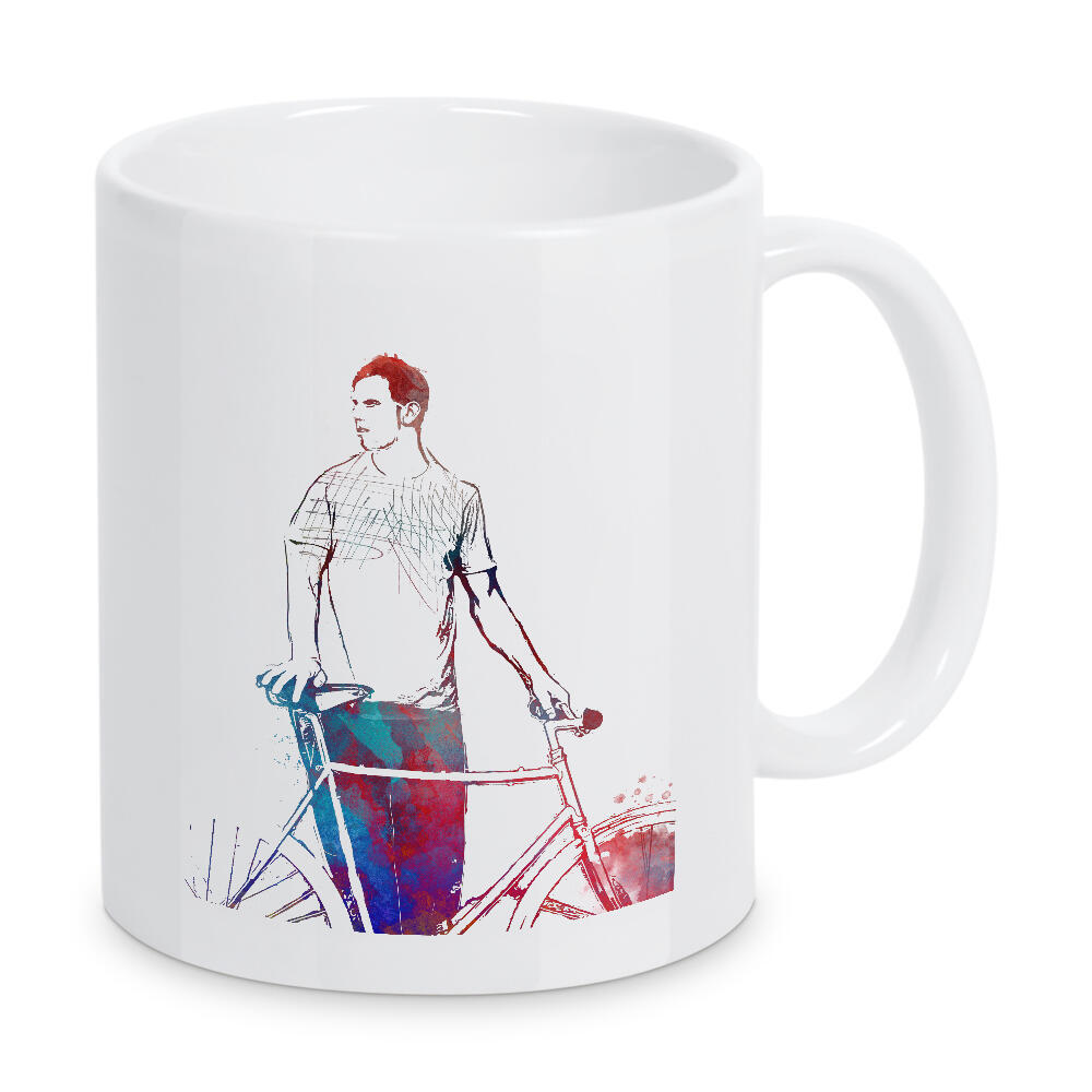 Tasse "City bike" artboxONE - Sport,Sport / Motivation - Sport,Cycling,Cycler,Cyclist,Bicycle,Active,Sports,Tourdefrance,Digital art,Player