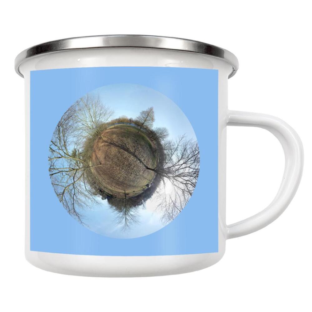 Emaille Tasse "Mühlenteich Findling-Park Glinde" artboxONE - Städte,Städte / Hamburg,Natur,Reise,Reise / Länder