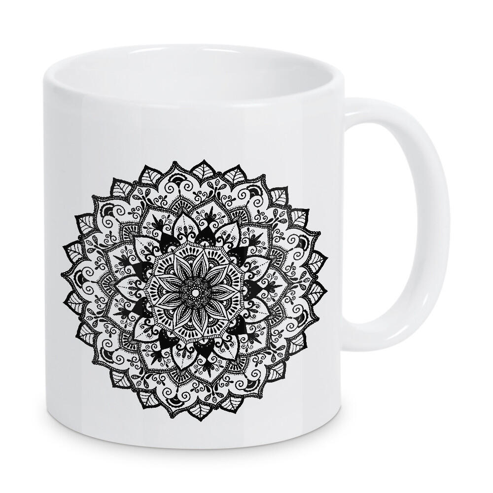 Tasse "Mandala in Schwarz-Weiß" artboxONE - Abstrakt,Geometrie