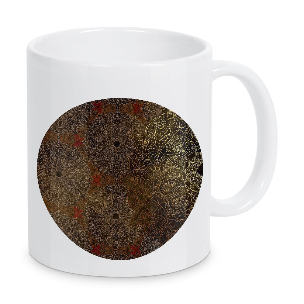 Tasse "Mandala Bronze" artboxONE - Abstrakt,Geometrie - Mandala,Vector,Abstract,Yoga,Boho,Ethnic,Indian,Copper,Bronze