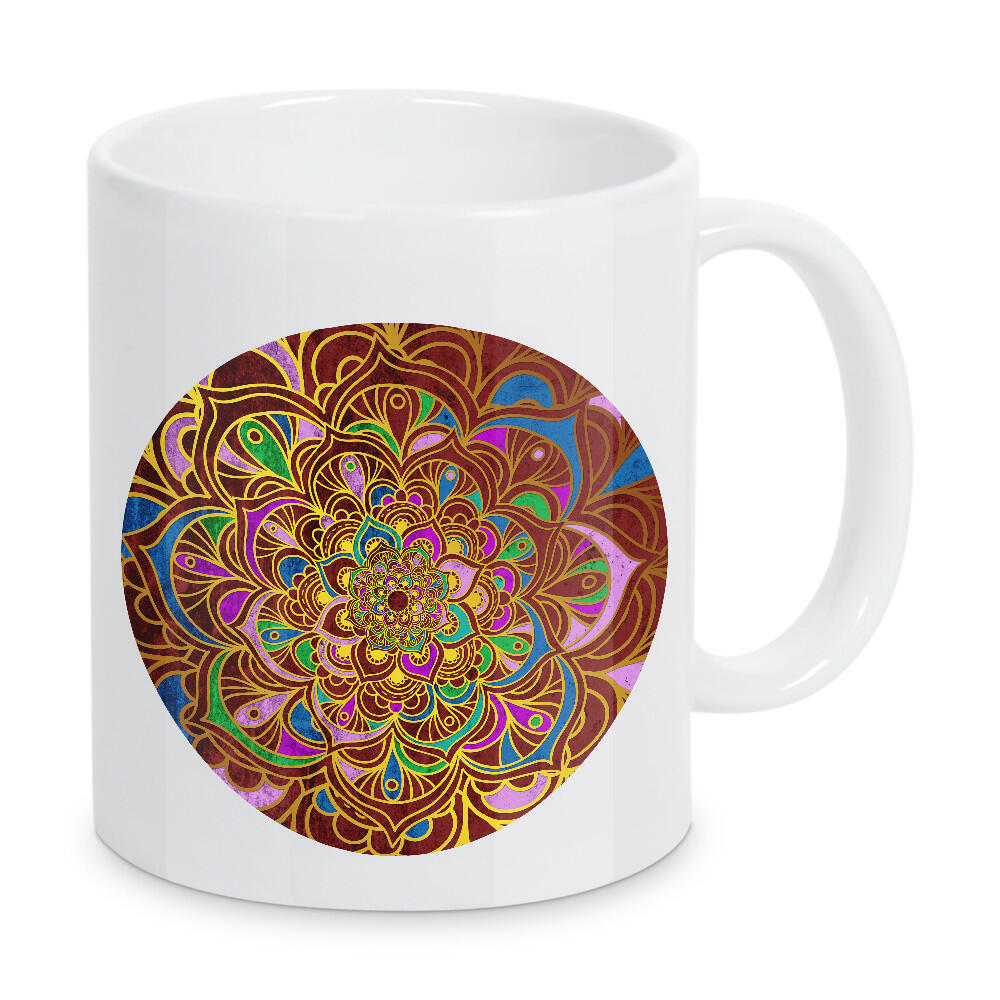 Tasse "Mandala Colorfull Red" artboxONE - Abstrakt - Mandala,Arabic,Ethnic,Indian,Vector,Boho,Yoga,Red,Color