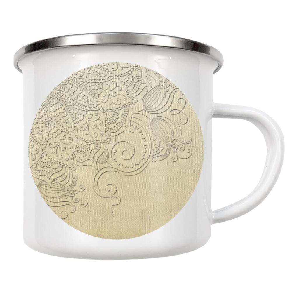 Emaille Tasse "Mandala Ghost" artboxONE - Abstrakt - Mandala,Boho,Yoga,Indie,Indian,Arabic,Tribal,Nature,Canvas,Abstract,Abstrakt