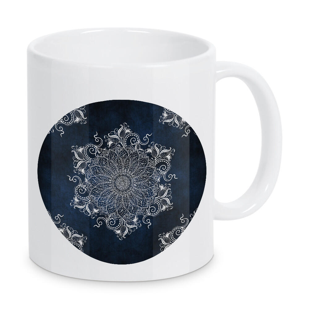 Tasse "Mandala Multiple artic" artboxONE - Abstrakt - Mandala,Boho,Yoga,Indie,Indian,Arabic,Tribal,Nature,Snow,Blue,Abstract,Abstrakt