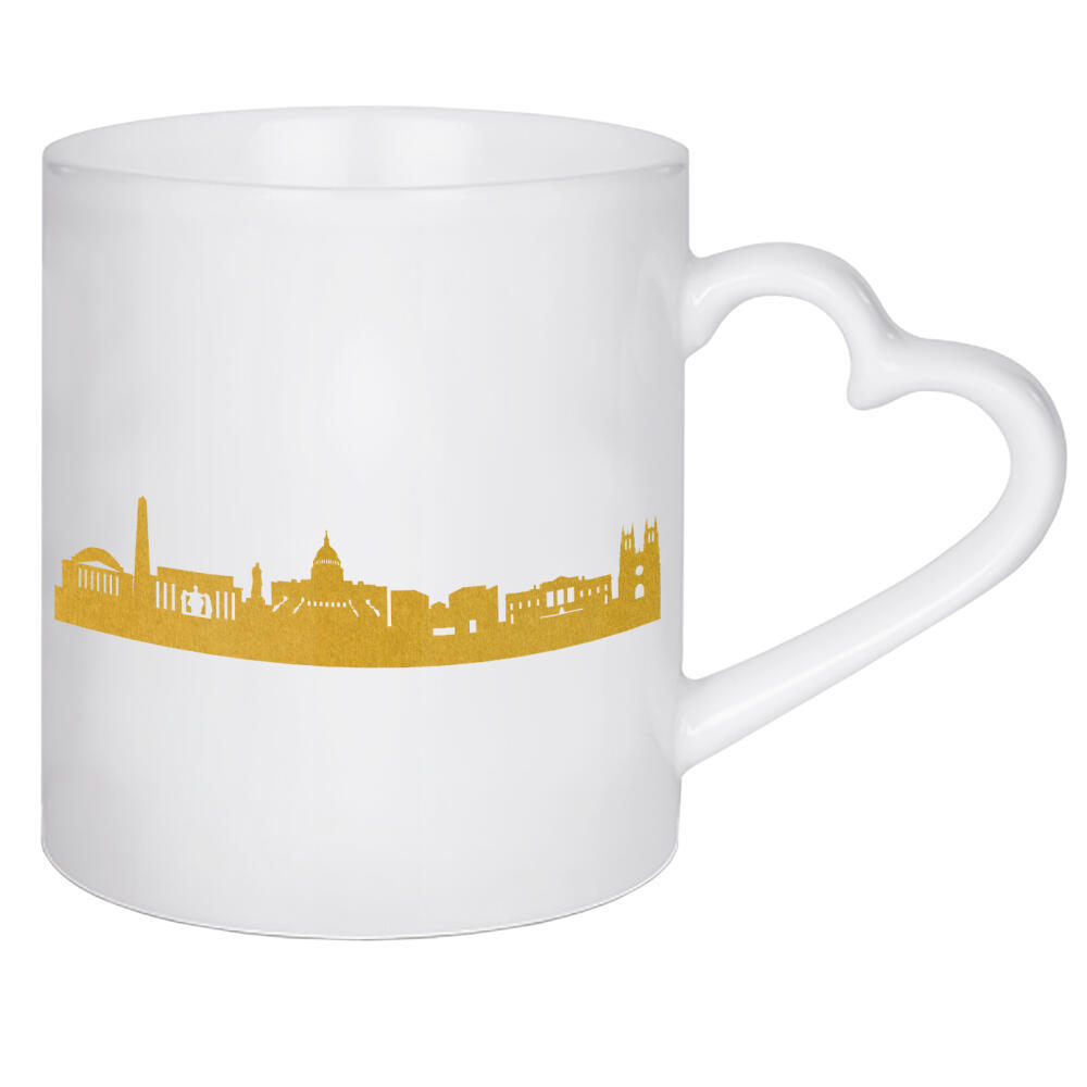 Herztasse "Washington GOLD Print Love" artboxONE - Städte,Reise,Architektur,Städte / Washington