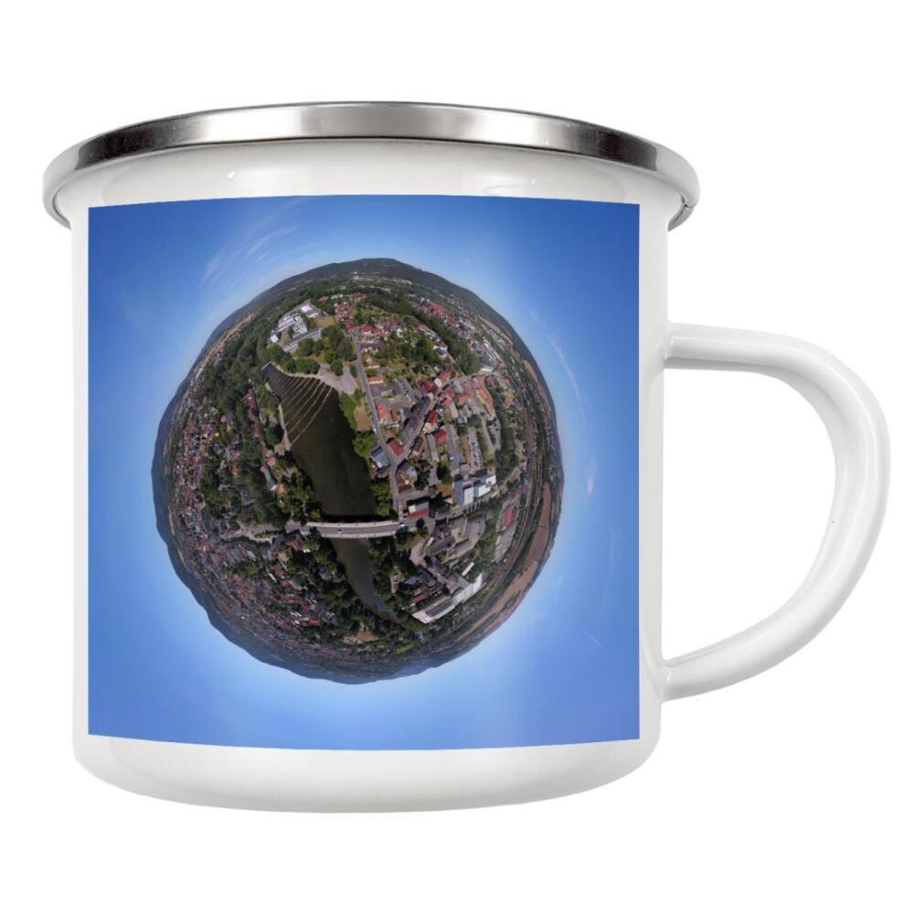 Emaille Tasse "Saalekaskade in Saalfeld/TH" artboxONE - Städte,Natur,Reise,Reise / Länder