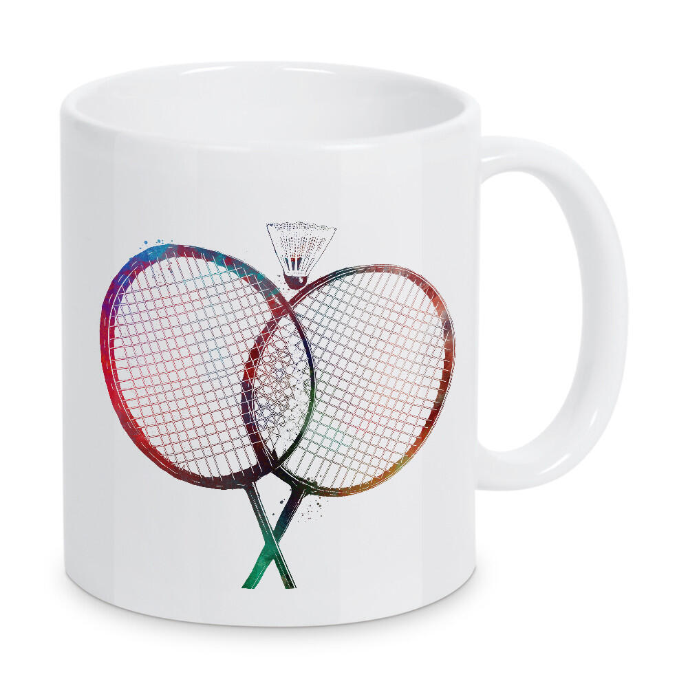 Tasse "Badminton sport art" artboxONE - Sport,Sport / Sommerspiele - Badminton,Sport,Sports,Racket,Shuttlecock