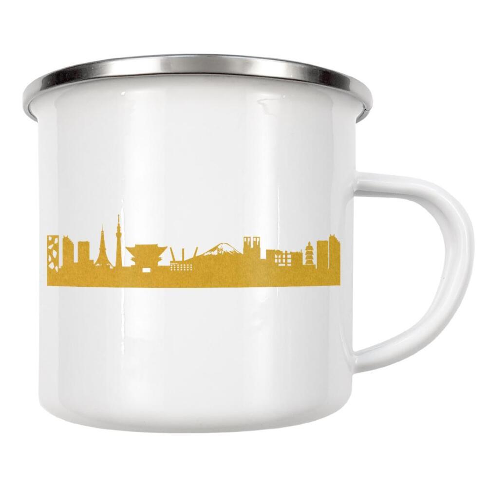 Emaille Tasse "TOKIO GOLD Print Love" artboxONE - Städte,Reise,Architektur,Reise / Asien,Städte / Tokio