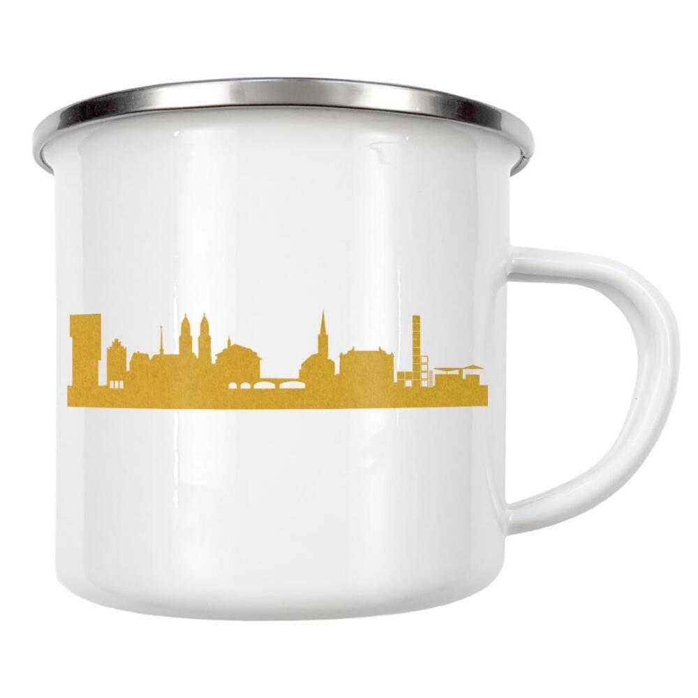 Emaille Tasse "ZÜRICH GOLD Print Love" artboxONE - Städte,Reise,Architektur,Städte / Zürich