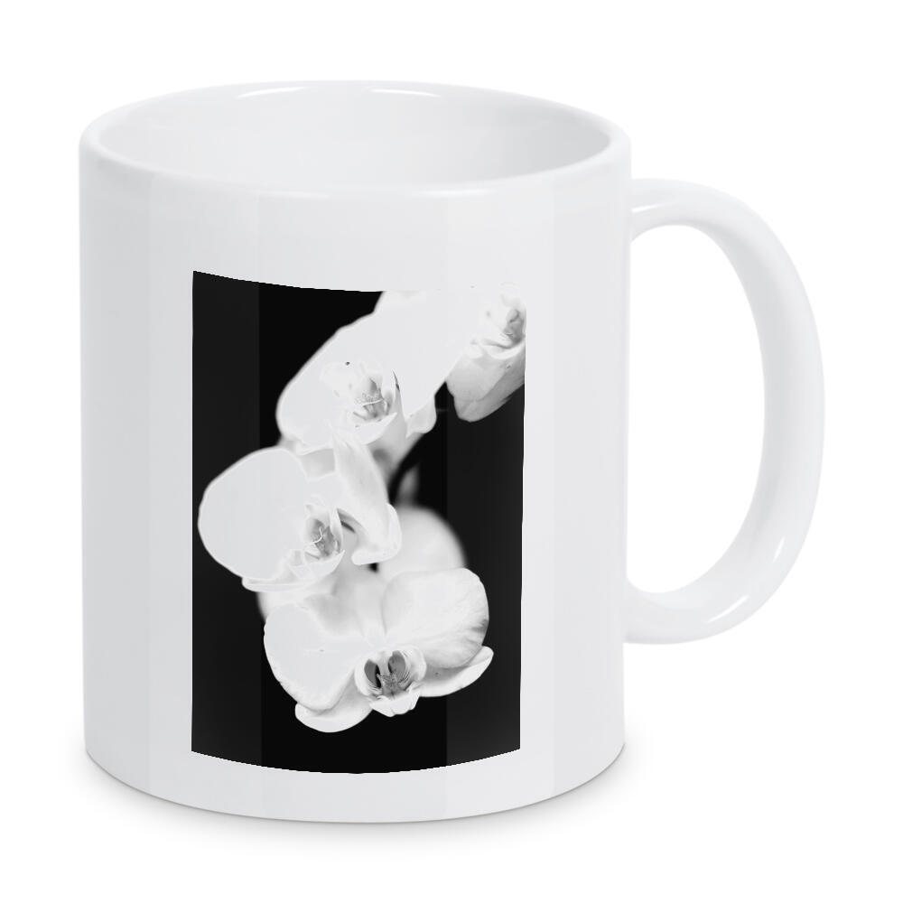 Tasse "Orchidee black and white" artboxONE - Natur,Reise,Floral,Schwarzweiß,Reise / Länder