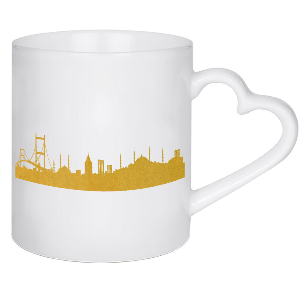 Herztasse "ISTANBUL GOLD Print Love" artboxONE - Städte,Reise,Architektur,Städte / Istanbul