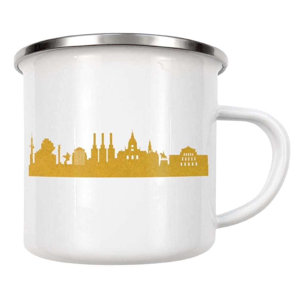 Emaille Tasse "HANNOVER GOLD Print Love" artboxONE - Städte,Reise,Architektur,Städte / Weitere