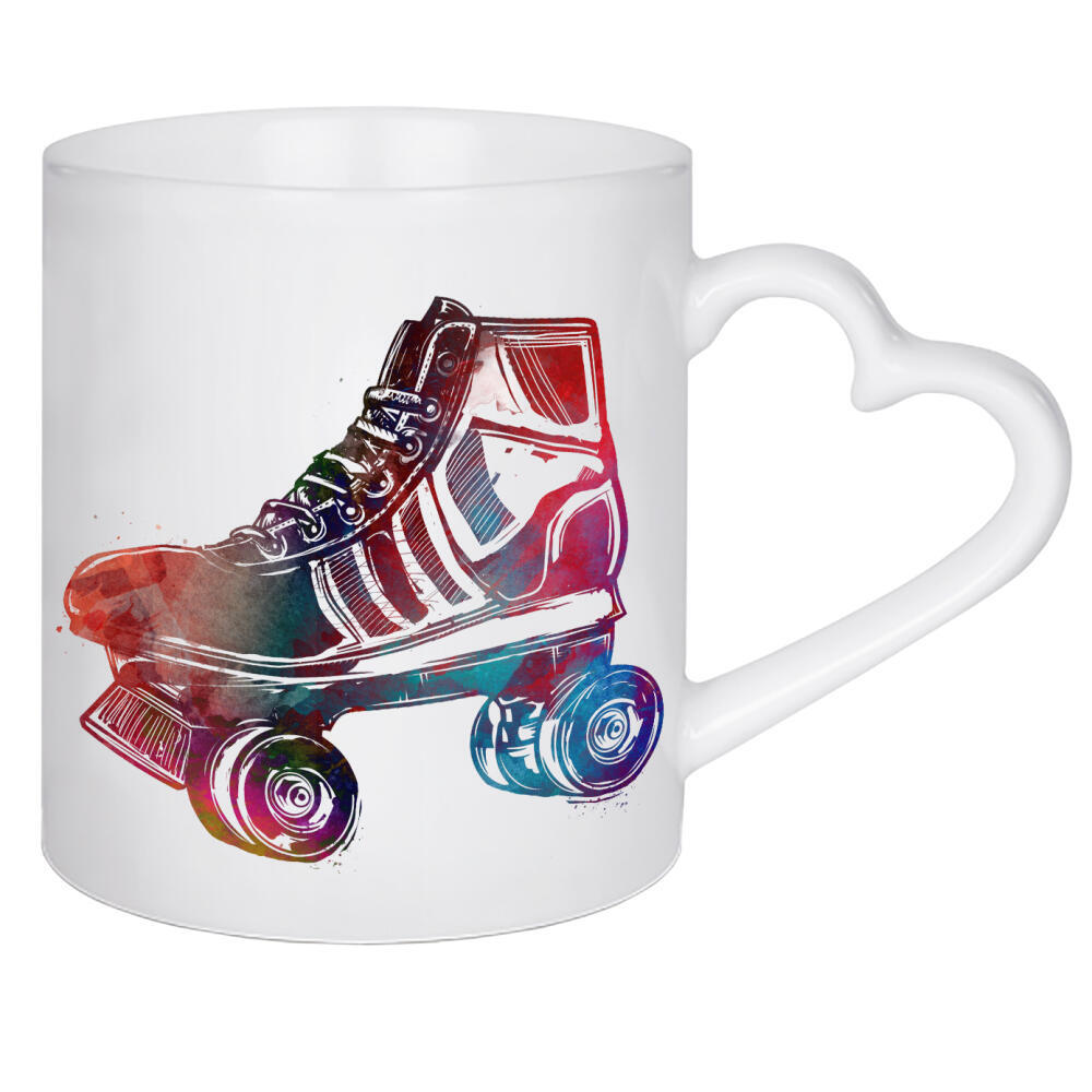 Herztasse "Roller skates sport art" artboxONE - Sport,Sport / Sommerspiele - Sport,Roller,Skate,Skater,Active,Shoes,Schuhe