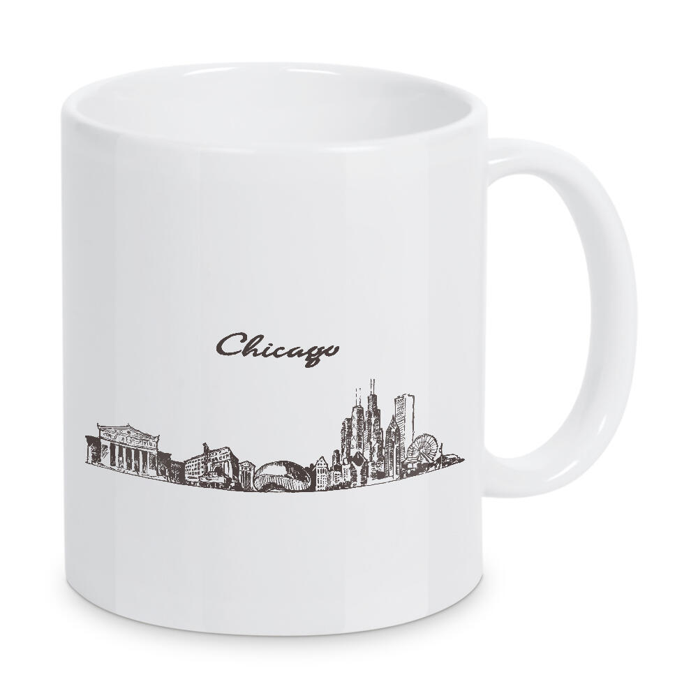 Tasse "Chicago 2" artboxONE - Städte,Reise,Schwarzweiß,Architektur,Städte / Chicago