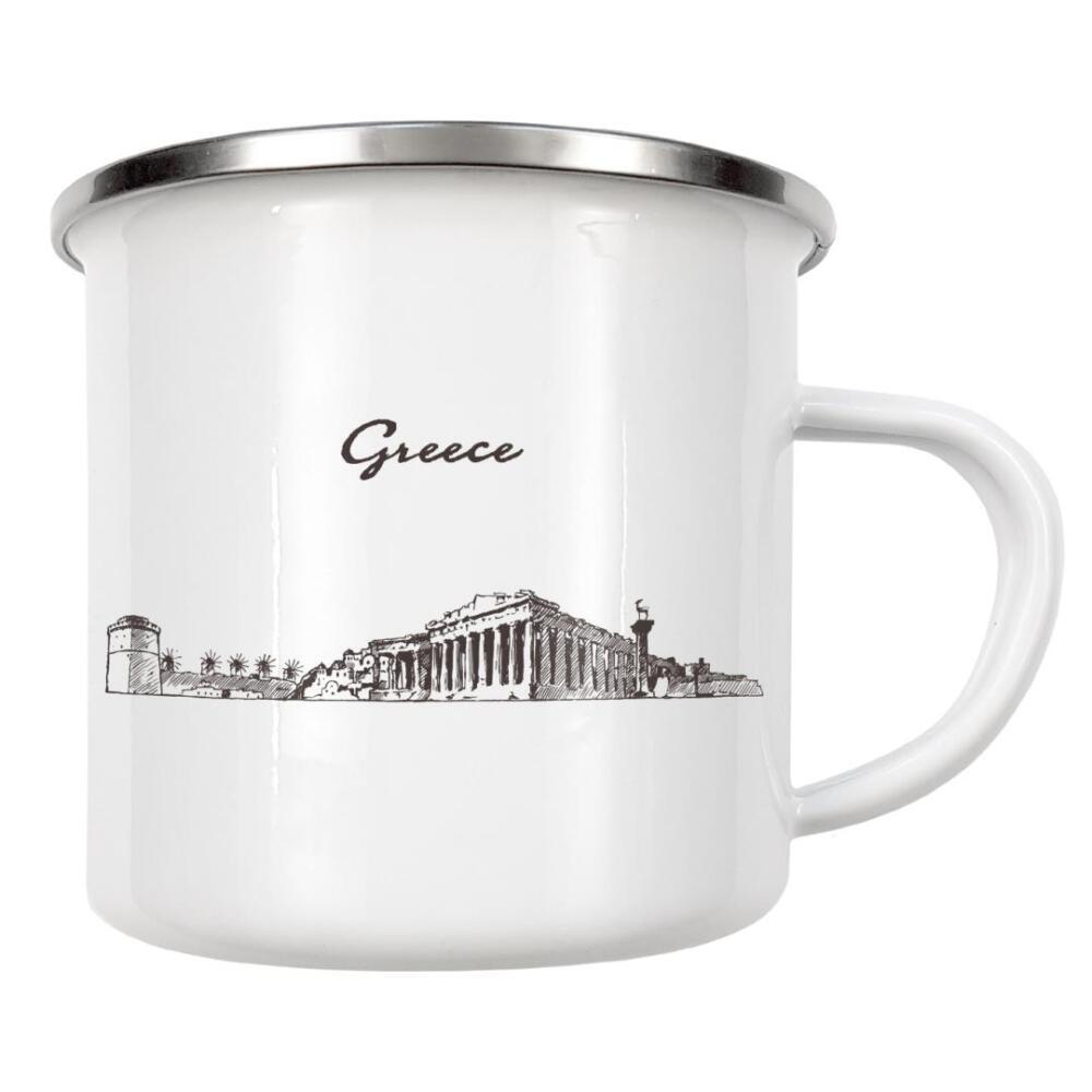 Emaille Tasse "Greece" artboxONE - Reise,Architektur