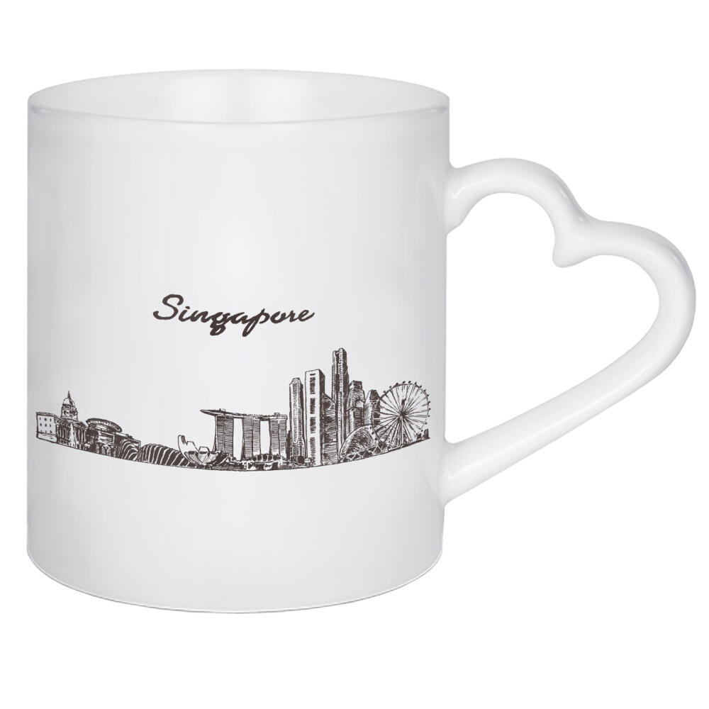 Herztasse "Singapore" artboxONE - Städte,Reise,Architektur,Reise / Asien,Städte / Singapur