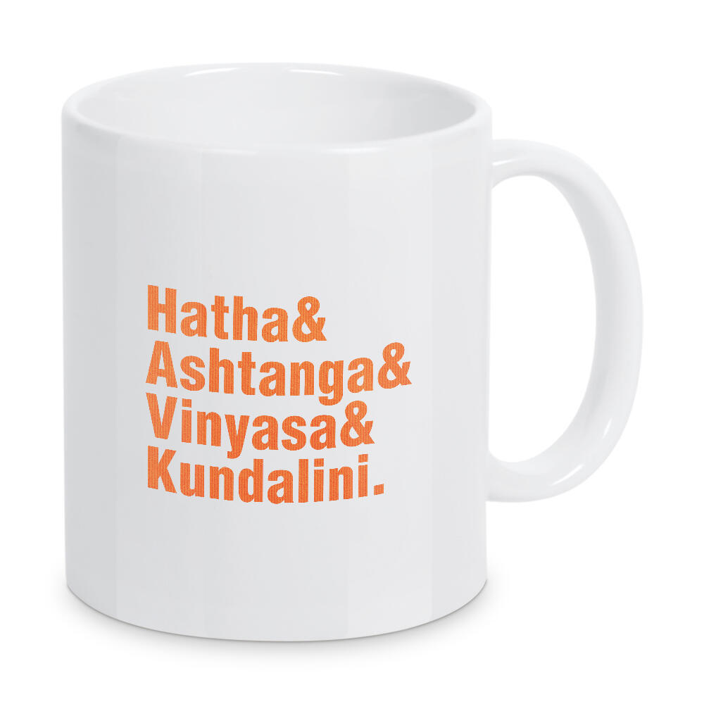 Tasse "Yoga" artboxONE - Typografie,Menschen,Sport - Yoga,Meditation,Typografie,Ashtanga,Vinyasa,Hatha